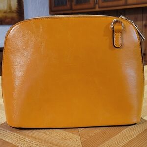 Sleek Women's Cosmetic Pouch in Mustard